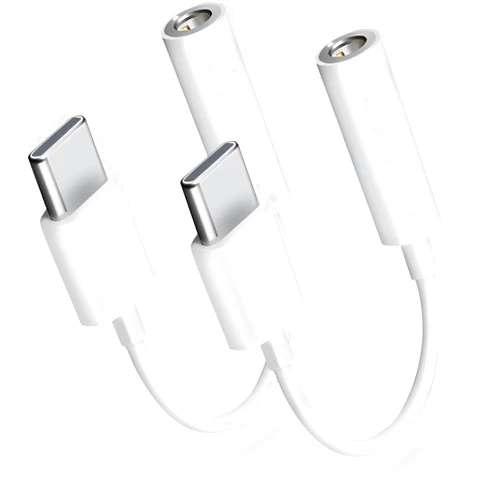 Matsusho [MFi Certified] iPhone 16 Headphone Adapter, 2 Pack USB Type C to 3.5mm Headphone Jack Aux Audio Cable Dongle Adapter for iPhone 16/16 Plus/16 Pro/16 Pro Max/15/15 Plus/15 Pro/15 Pro Max, iPad Pro