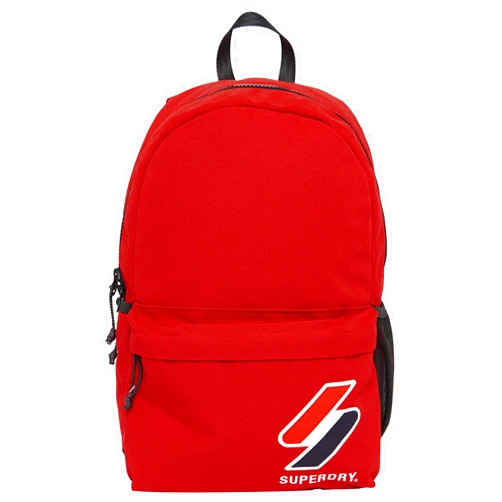 Superdry Mens Code Montana Rucksack, Main Zipped Compartment Risk Red Size One Size