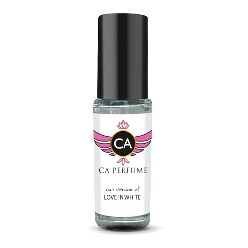 CA Perfume Impression of Love In White for Women Perfume Oil Amber Floral Scent Long Lasting Perfumes for Women Travel Size Mini Perfume Sample TSA Ready Body Oil Roll-on 0.14 Fl Oz 4ml