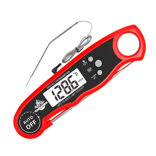 CookGenius Digital Wireless Meat Thermometer for Cooking and Grilling | Instant-Read Food Thermometer with High-Accuracy Probe | Smart Thermometer with Temperature Sensor Wire for Grill, BBQ, Oven,etc