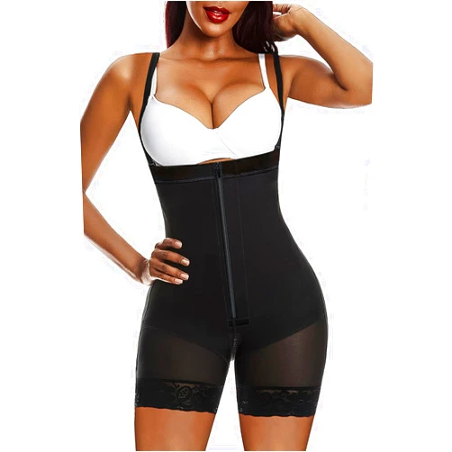 YIANNA Fajas Colombianas Shapewear for Women Tummy Control Post Surgery Compression Garment with Zipper Crotch