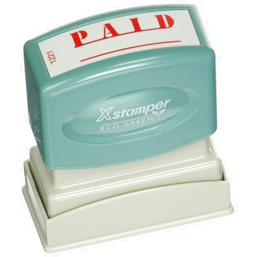 Xstamper(R) One-Color Title Stamp, Pre-Inked, 