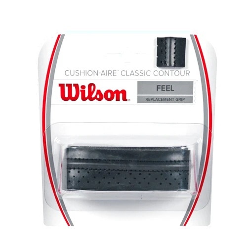 WILSON 2 Pack - Wilson Cusion-Aire Classic Contour Replacement Grip (Black)