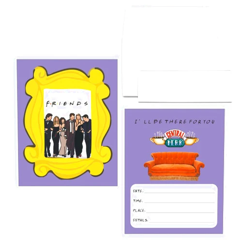 AICHENGZI 20pcs Friends Birthday Party Invitations Friends TV Show Themed Party Decorations Cards With Envelopes Graduation Bachelorette Party Invitations