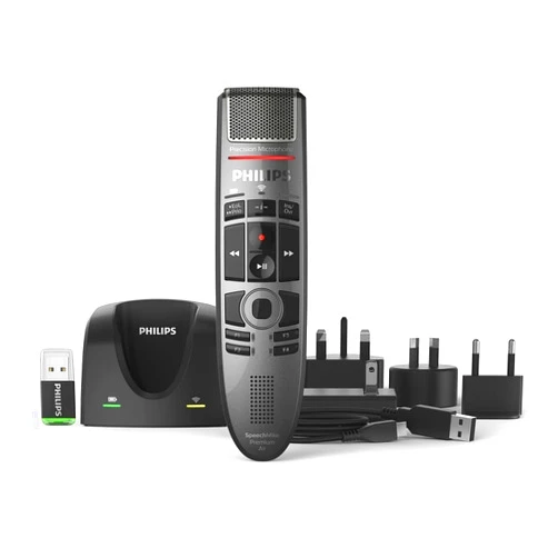 Philips SMP4000 with Philips ACC4100 AirBridge Wireless Receiver for SpeechOne and SpeechMike Premium Air