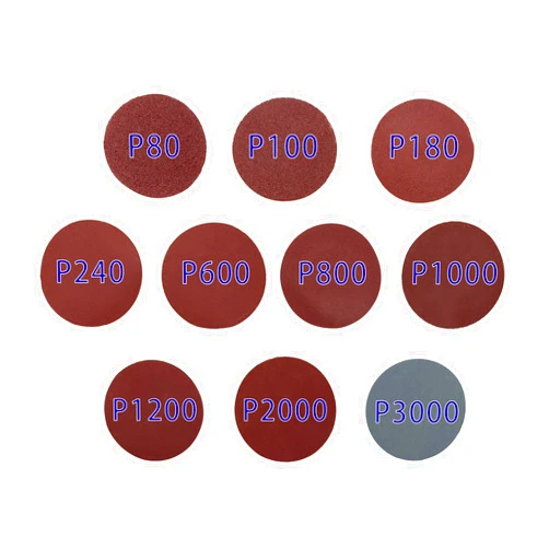 WCIC 100 Pack 3 Inch Sanding Discs Hook & Loop 3 Inch Sanding Pads Aluminum Oxide Sandpaper Pads 80/100/180/240/600/800/1000/1200/ 2000/3000 Grit for Grinding Rotary Tool