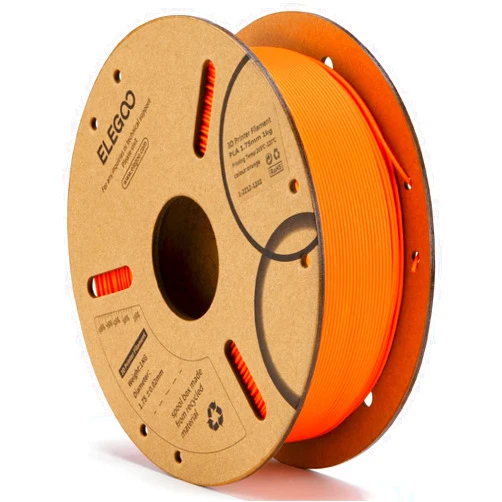 ELEGOO PLA Filament 1.75mm Orange 1KG, 3D Printer Filament Dimensional Accuracy +/- 0.02mm, 1kg Cardboard Spool(2.2lbs) 3D Printing Filament Fits for Most FDM 3D Printers