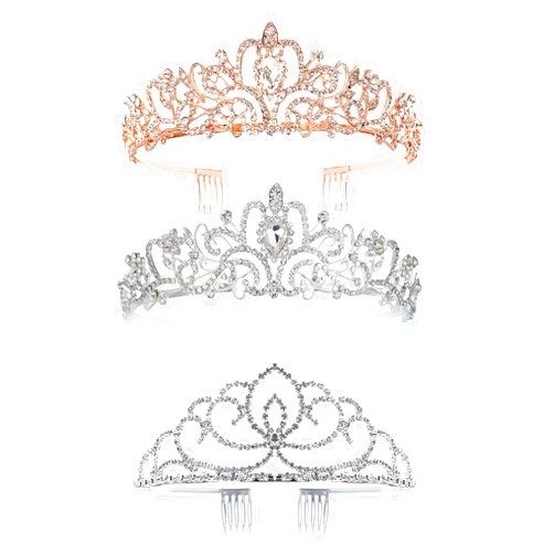 KATOCHUG Gold and Silver Crystal Tiara Crown Headband with Combs for Women – Elegant Princess Bridal Wedding Prom Birthday Party Crown – Fairy Birthday Tiara for Women – Princess Tiaras and Crowns for Women