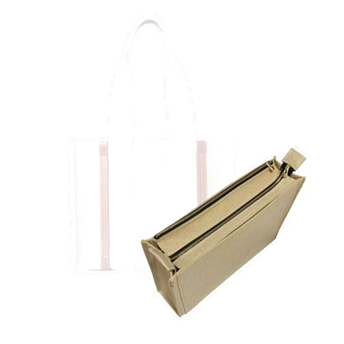 Divitize Premium Organizer fits Chloe Woody Tote Insert, Handmade Double Layered Felt Shaper for Medium Woody Tote Bag Organizer Insert 2mm Thick (For Medium Woody, Tea)