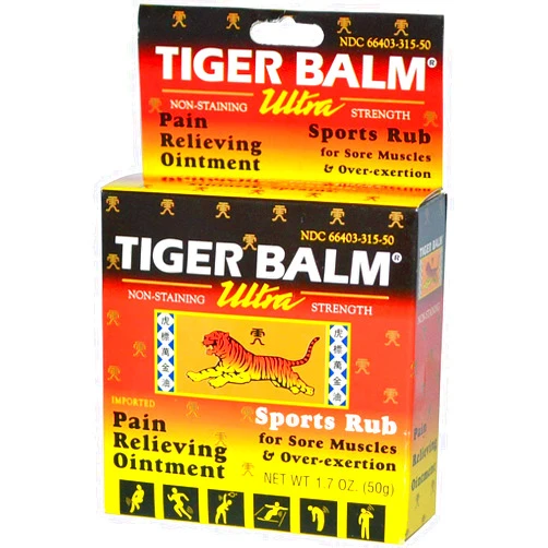 Tiger Balm Sport Rub Pain Relieving Ointment, Ultra Strength 1.70 oz (Pack of 8)