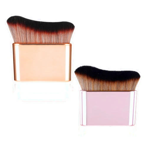 DIVINA VITAE 2Pcs Self Tan Brush Soft Body Makeup Brush Portable Self Tanning Brush Self Tanner Face Brush For Body & Leg Makeup（Rose Gold + Pink Rose Gold）