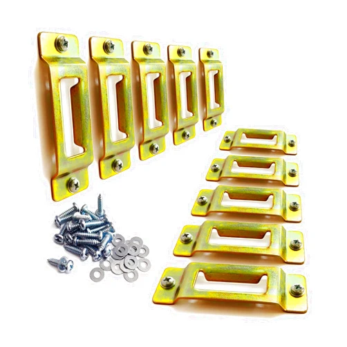 MorScan 10 Pack E-Track Single Slots Extra Tie Down Anchor Points Portable E Track Rail System Accessories for Ratchet, Cam Straps, Pickups, Vans, Trucks, Trailers - Screws and Washers Included