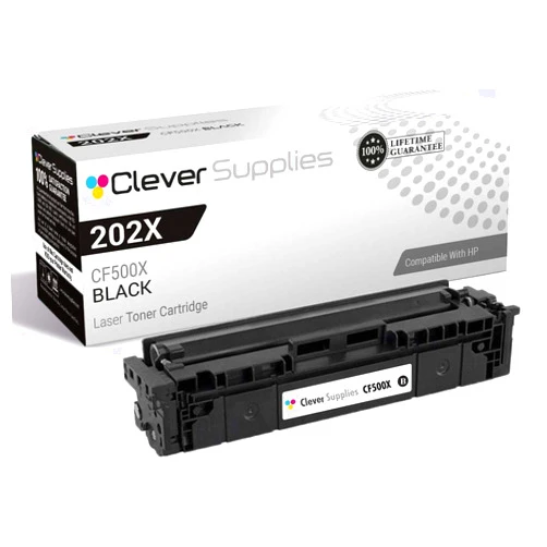 Clever Supplies CS Compatible Toner Cartridge Replacement for HP 202X CF500X Black Pro MFP M281fdw M254dw M281dw M254dn M254nw M281fdn M281cdw M280nw M281 M254