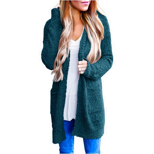 MEROKEETY Women's Long Sleeve Soft Chunky Knit Sweater Open Front Cardigans Outwear Coat
