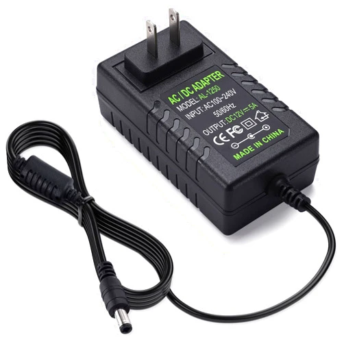 TOBWOLF 60W 12V/5A AC/DC Wall Outlet Power Supply, 12V DC Wall-Mounted AC Adapter, 12 Volt 5 Amp 60 Watt DC Wall Plug Adapter, 12V 5A Wall Mount Switching Power Transformer AC/DC Converter, 5.5x2.5mm