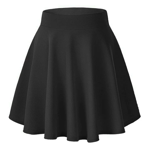 Urban CoCo Women's Basic Versatile Stretchy Flared Casual Mini Skater Skirt