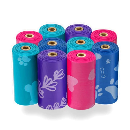 Best Pet Supplies Dog Poop Bags for Waste (150 Bags) Refuse Cleanup, Doggy Roll Replacements for Outdoor Puppy Walking and Travel, Leak Proof and Tear Resistant, Thick Plastic - Assorted Colors