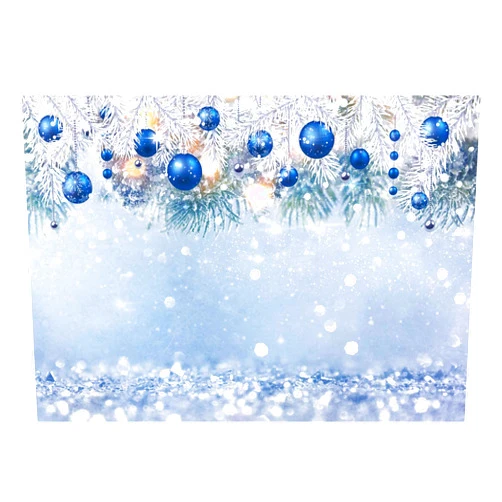 Allenjoy 7x5ft Winter Wonderland Backdrop for Kids Photography Blue Christmas Snowflake Snow Landscape Background Bokeh Glitter Baby Shower Birthday Party Banner Decoration Photo Booth