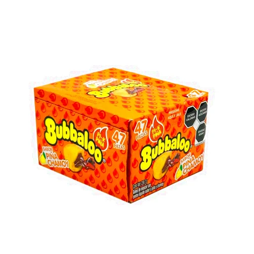 Generic Bubbaloo- goma de mascar 47 pz- sabores varios (Piña-Chamoy, 47)