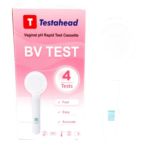 T TESTAHEAD Vaginal pH Test Strips, Feminine Health Vaginal pH Test Strips Kits for Bacterial Vaginitis, Trichomonas Vaginitis, Individual Aluminum Foil Wrapped 4-Packs