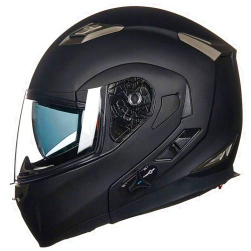 ILM Bluetooth Integrated Modular Flip up Full Face Motorcycle Helmet Sun Shield Mp3 Intercom Model 953/953 PRO
