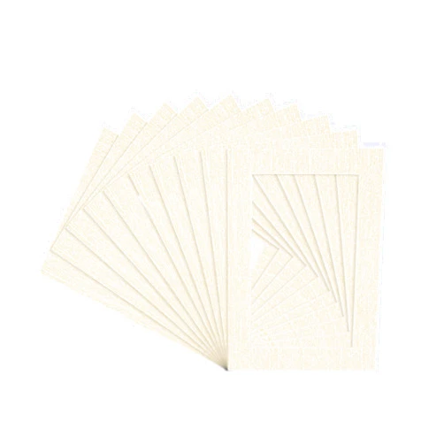 Poster Palooza Linen 11x14 Picture Frame Mats with White Core for 8x10 Pictures - Fits 11x14 Frame - One Mat - With Bag & Backing