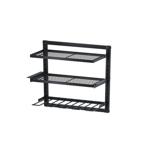 JEFEE Heavy-Duty Wall Tool Organizer Power Tool Organizer Garage Tool Storage Rack Utility Racks Wall Rack Black…