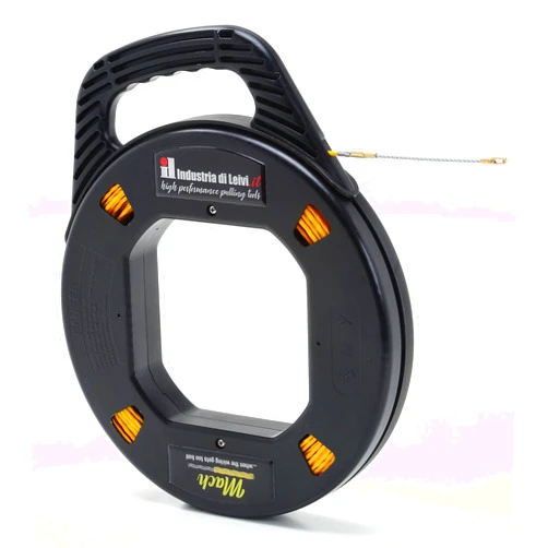 IL INDUSTRIA DI LEIVI ULTRAMach Fish Tape | Extremely Flexible FishTape for Faster and Easier Pulls. High Impact Storage Case with handle .13 Inches 100 Ft
