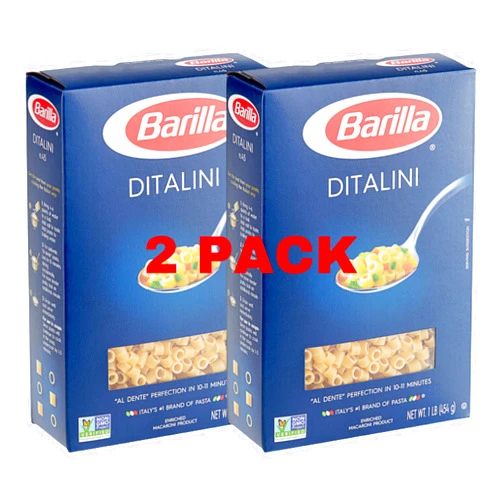 KIDU - Barilla Ditalini Pasta 16 Ounces Pack Of 2 (32 Ounces Total)