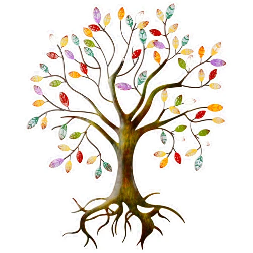 Moxweyeni Metal Tree Wall Sculpture Gold Tree Home Decoration Multi Colored Leaf Art Handcrafted Branches of Nature Life Hanging Sign for Outdoor Indoor Home Decoration