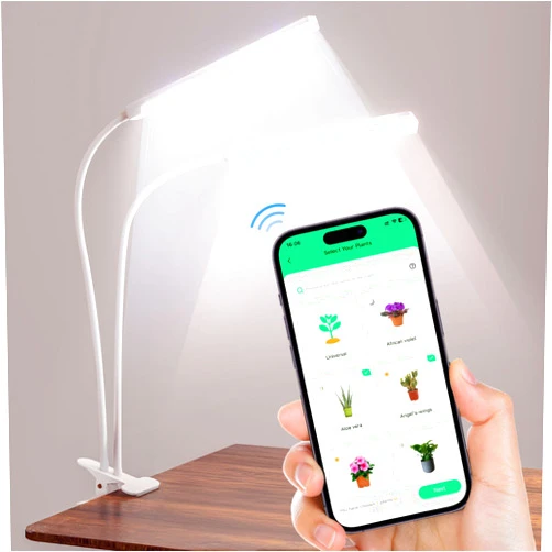 BBSolar Smart Plant Grow Light, 2024 Newest Brightest, 2500lm Full Spectrum WiFi Growing Lamp for Indoor Plants, 138 LED, 24H Timer, Individual Light Control, APP Remote Support Alexa & Google Home