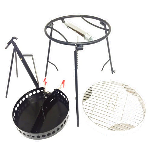 CampMaid Outdoor Cooking Set - Dutch Oven Tools Set - Charcoal Holder & Cast Iron Grill Accessories - Camping Grill Set - Outdoor Cooking Essentials - Camp Kitchen Equipment - (4 Piece Set)