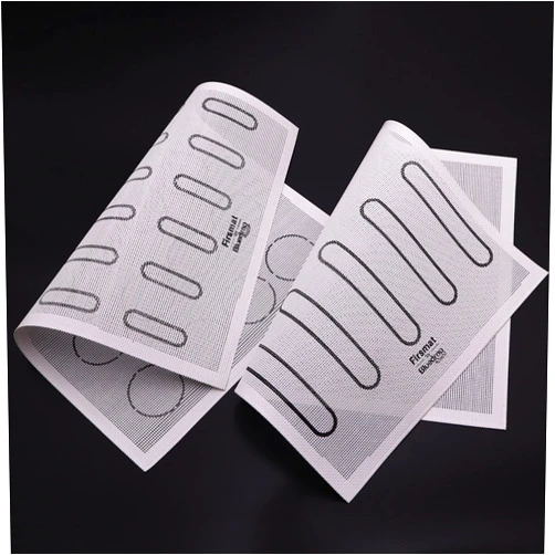 Firsmat 2 Pk Perforated Eclair Mesh Mat Silicone baking mats for Bread Tartlets Cookies Oven Sheets (11-4/5