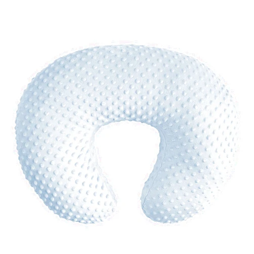 OWLOWLA Minky Nursing Pillow Cover, Breastfeeding Pillow Slipcover Fits Nursing Pillow for Baby Boy Girl(Baby Blue)