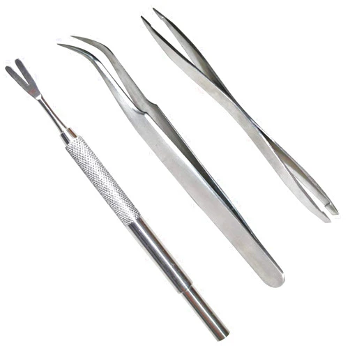 Acronde 3 Pack Tick Remover Tool Set Stainless Steel Tick Remover Kit for Cats and Dogs