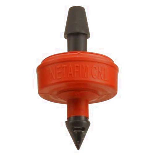 Netafim USA Self Piercing Pressure Compensating Emitters with 1.74 Internal Check Valve, Red