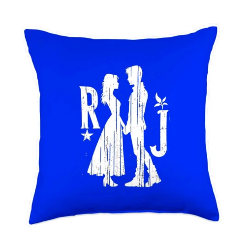Shakespeare Geek R & J Lovers Shakespeare Romeo and Juliet Throw Pillow