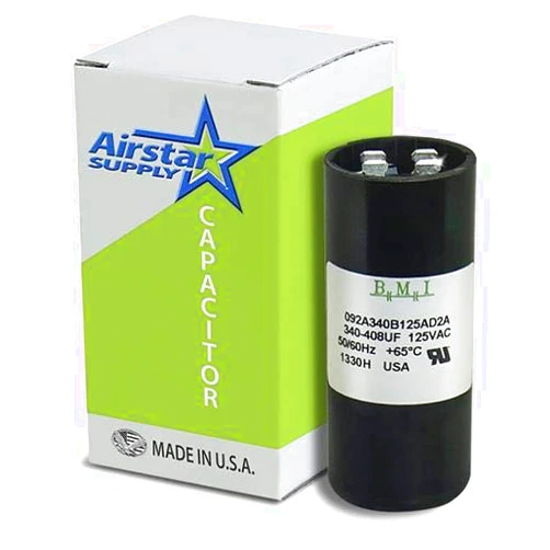 B M I USA 340-408 MFD uF Electric Motor Start Capacitor 110-125V HVAC 125 vac v Volt