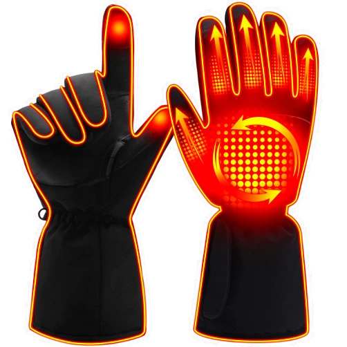 MMlove Heated Gloves for Men Women Touchscreen Electric Gloves Winter Warm Heating Gloves Waterproof Hand Warmer Gloves,Outdoor Indoor Hand Warmer Gloves for Climbing Motorcycling Riding