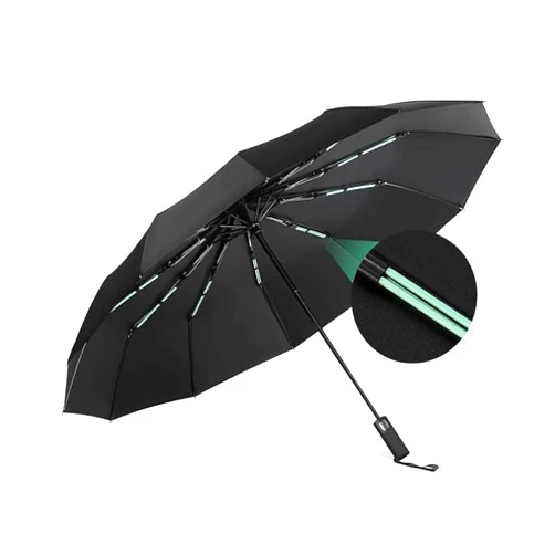 ElifeAcc 2024 Folding Umbrella, Men's, Large, One-Touch Parasol, UV Protection, Sun Protection, Windproof, Water Repellent, Rainy Season Protection, Typhoon Compatible, Storage Pouch Included, For Father's Day, Gift