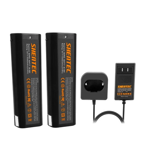 Shentec 2 Pack 4.0Ah 6V Ni-Mh Battery Compatible with Paslode 404717 B20544E BCPAS-404717 404400 900400 900420 900600 901000 902000 B20720 CF-325 IM200 F18 IM250 IM250A (Battery Charger Included)