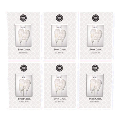 Bridgewater Candle Sachet Air Freshener Bag for Home or Car 6 Pack-Sweet Grace