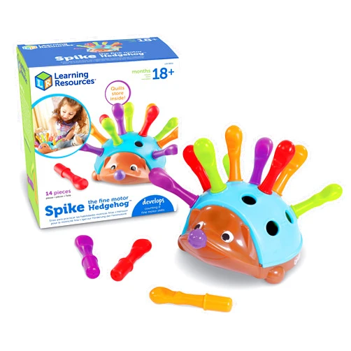 Learning Resources Spike The Fine Motor Hedgehog - Toddler Montessori Toys, Stacking Shape, Gifts For Boys And Girls, Sorting And Matching Skill Activities, Educational Games, Kindergarten