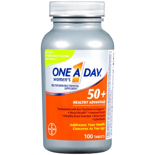 One A Day Women’s 50+ Multivitamins, Supplement with Vitamin A, Vitamin C, Vitamin D, Vitamin E and Zinc for Immune Health Support*, Calcium & more, 100 count