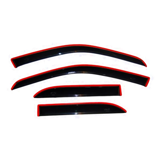 Auto Ventshade [AVS] In-Channel Rain Guards For 2016 - 2023 Toyota Tacoma DOUBLE/EXT CAB ONLY | Window Vent Visors, 4 pcs. - Smoke | 194768