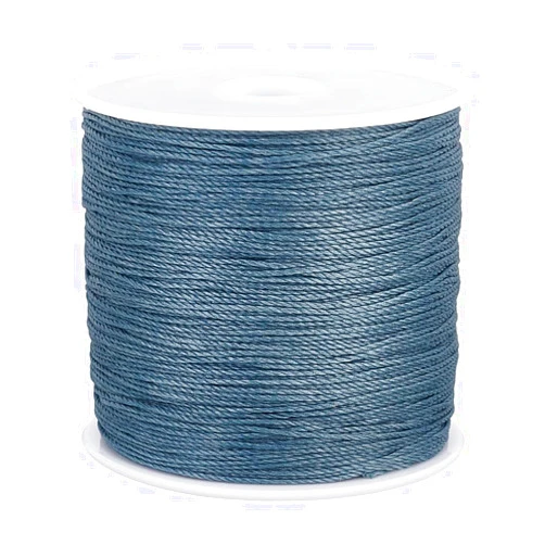 PH PandaHall 0.5mm Waxed Cord,116 Yards Waxed Cotton Cord Gray Blue Waxed Thread Beading String Waxed Craft String for Bracelet Necklace Jewelry Waist Beads Making Crafting Beading Macrame