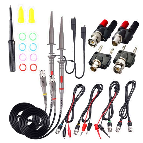 Thsinde Universal Oscilloscope Probe with Accessories Kit 100MHz Oscilloscope Clip Probes with 4 Type BNC Kits