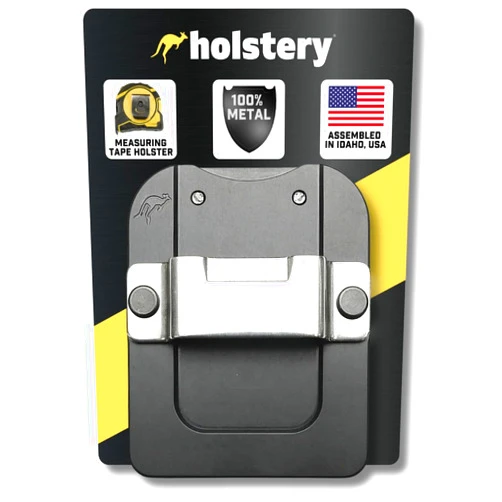 Holstery TapeMaster | Clip-On Tape Measure Holder - Low-Profile Measuring Tape Holster for Your Belt, Tool Bags, Pockets, or Pants
