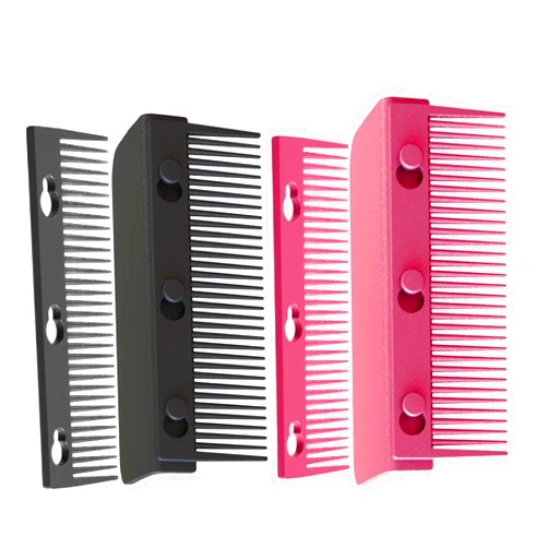 GENERIC 2pcs Hair Straightener Comb | Nylon Hair Styling Comb | Skin Friendly Barber Straightening Heat Comb Attachment | Detangling Straightening Comb, Flat Iron Comb for All Hair Types