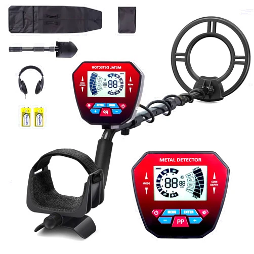 Belmeri Metal Detector for Adults Professional with LCD Display, Waterproof Gold and Silver Pinpoint Metal Detector, Advanced DSP Chip with 5 models, 10” detection depth, IP68 waterproof coil